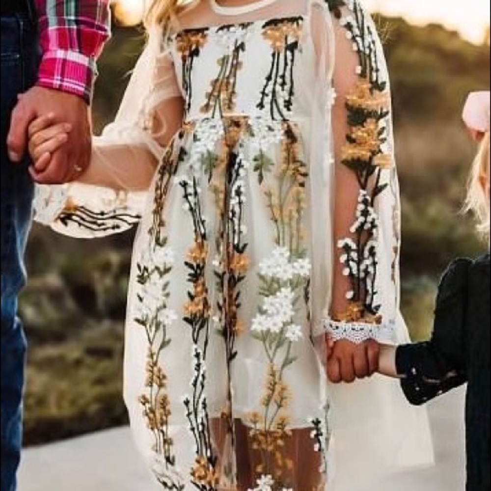 Embroidered Floral Dress